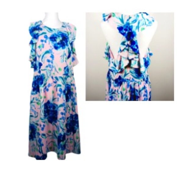 Lilly Pulitzer Dresses & Skirts - Lilly Pulitzer Rory Dress, Pink Tropics Sweet Pea, Size 14, Racer Back, Flounce